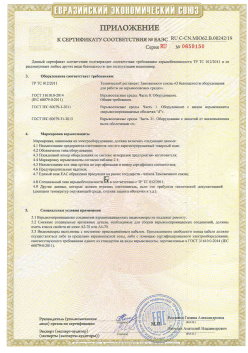 12.03.2015 Ишимбай - ЗАО СиБиСи(Япония) г.Москва. Приложение к сертификату Видеокамеры для систем охранного видеонаблюдения т.м.GANZ. ТР ТС 020/2011